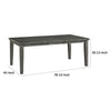 Elin 60-78 Inch Extendable Modern Dining Table Sturdy Distressed Gray Wood By Casagear Home BM296990