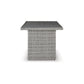 Dune 59 Inch Outdoor Table Smooth Gray Resin Wicker Open Bottom Shelf By Casagear Home BM297004