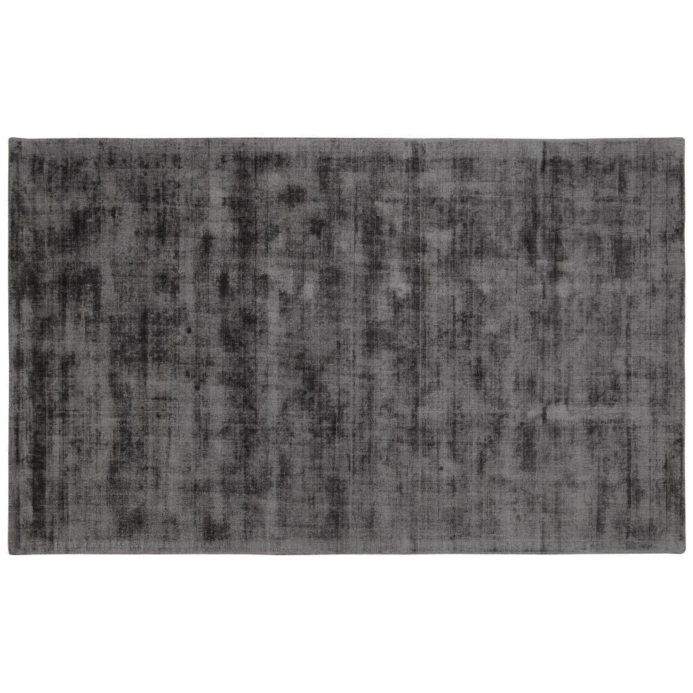 Arlo 2 x 3 Area Rug Charcoal Gray Viscose Handcrafted Non Reversible By Casagear Home BM297393