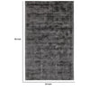 Arlo 2 x 3 Area Rug Charcoal Gray Viscose Handcrafted Non Reversible By Casagear Home BM297393