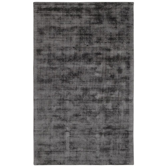 Arlo 5 x 8 Area Rug, Charcoal Gray Viscose, Handcrafted, Non Reversible  By Casagear Home