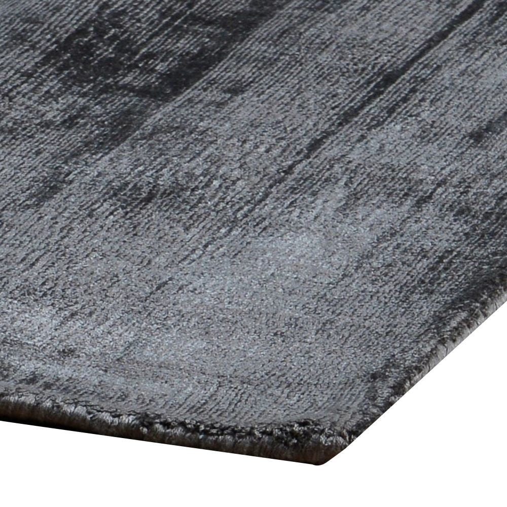 Arlo 5 x 8 Area Rug Charcoal Gray Viscose Handcrafted Non Reversible By Casagear Home BM297394