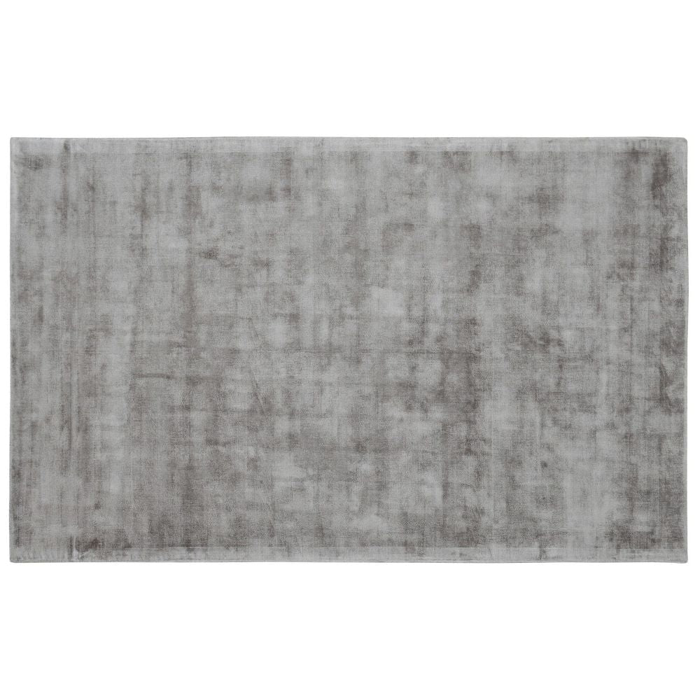 Arlo 5 x 8 Area Rug Dove Gray Soft Viscose Handcrafted Non Reversible By Casagear Home BM297398