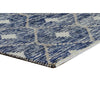 Axel 8 x 10 Area Rug Handwoven Blue Ikat Teardrop Design Cotton and Jute By Casagear Home BM297414