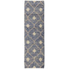 Axel 8 x 10 Area Rug Handwoven Blue Ikat Teardrop Design Cotton and Jute By Casagear Home BM297414