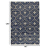 Axel 8 x 10 Area Rug Handwoven Blue Ikat Teardrop Design Cotton and Jute By Casagear Home BM297414