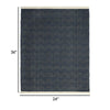 Lusia 2 x 3 Area Rug Handwoven Soft Fringes Herringbone Dark Navy Blue By Casagear Home BM297432