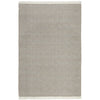 Lusia 2 x 3 Area Rug, Handwoven Soft Fringes, Herringbone, Light Gray  By Casagear Home