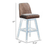 Lara 30 Inch Swivel Barstool Chair Soft Beige Polyester Brown Wood Legs By Casagear Home BM298895