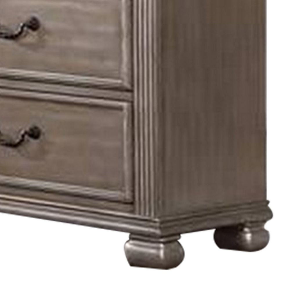 Aza 59 Inch Classic Dresser 8 Drawers Metal Drop Handles Champagne Gold By Casagear Home BM298947