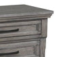 Demi 29 Inch Wood Nighstand with 3 Drawers Metal Bar Handles Oak Gray By Casagear Home BM298949