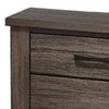 Soma 24 Inch Rustic 2 Drawer Nightstand Sleek Metal Bar Handles Oak Gray By Casagear Home BM298958