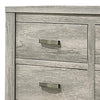 Yuna 59 Inch 6 Drawer Dresser Silver Metal Bar Handles Wood Grain Gray By Casagear Home BM298964