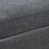 37 Inch Modern Square Ottoman with Foam Seating Gray Chenille Fabric By Casagear Home BM298986