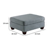 32 Inch Modern Square Ottoman with Plush Foam Seating Gray Linen Fabric By Casagear Home BM298987