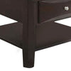 24 Inch Classic Square End Table Single Drawer Bottom Shelf Brown Wood By Casagear Home BM299002