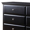 Umi 58 Inch Wide 6 Drawer Dresser Molded Details Bun Legs Dark Brown By Casagear Home BM299014