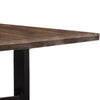 72 Inch Rectangular Dining Table Black Trestle Base Rustic Oak Brown Wood By Casagear Home BM299024