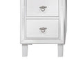 Sosi 47 Inch Vanity Desk Set with Stool 3 Mirror Inlaid Drawers White By Casagear Home BM299030