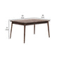 Lee 59 Inch Rectangular Dining Table Tapered Legs Modern Brown Grain Wood By Casagear Home BM299060