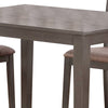 5 Piece Dining Set Rectangular Table 4 Chairs Padded Seats Taupe Gray By Casagear Home BM299076