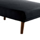 Gina 62 Inch Modern Adjustable Chaise Square Tufting Tapered Legs Black By Casagear Home BM299089