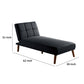 Gina 62 Inch Modern Adjustable Chaise Square Tufting Tapered Legs Black By Casagear Home BM299089