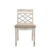 19 Inch Dining Chairs Cross Back Design with Padded Seats Set of 2 White By Casagear Home BM299128