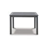 42 Inch Outdoor Square Dining Table Planked Top Gray Wood Straight Legs By Casagear Home BM299188