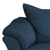 89 Inch Modern Cushioned Sofa Blue Polyester Pillow Top Flared Armrests By Casagear Home BM299211