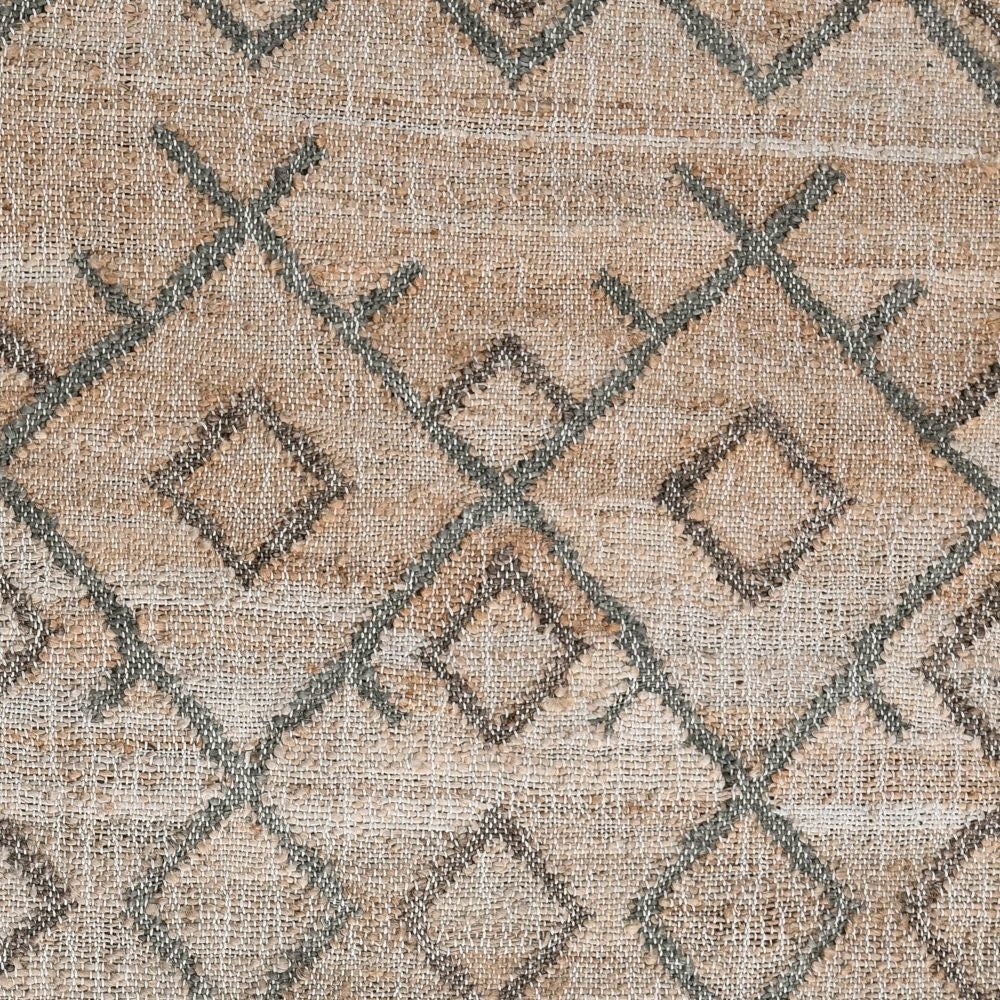 Ella 5 x 8 Area Rug Beige Handwoven Jute Fringes Tribal Geometric Design By Casagear Home BM299245