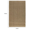 Quell 2 x 3 Handwoven Area Rug Natural Brown Seagrass Braided Design By Casagear Home BM299316