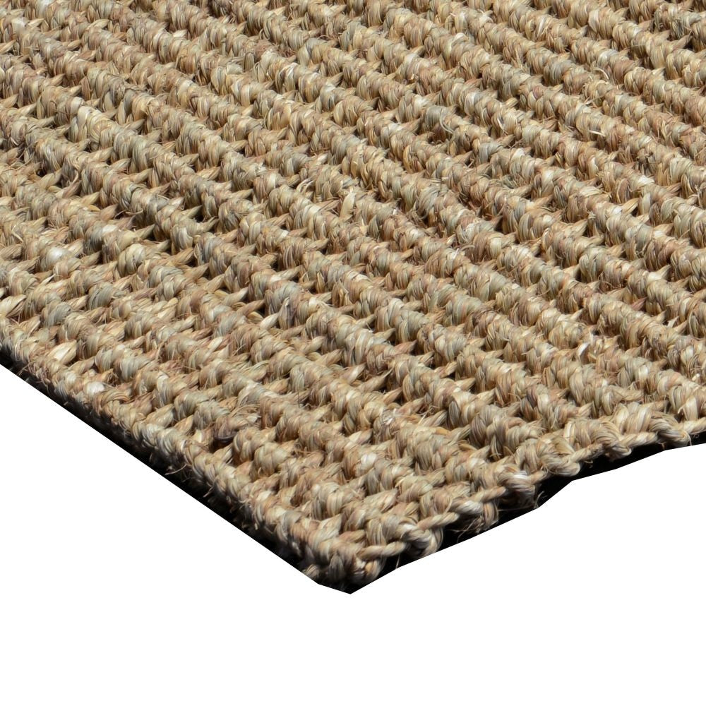 Quell 4 x 6 Handwoven Area Rug Natural Brown Seagrass Braided Design By Casagear Home BM299317