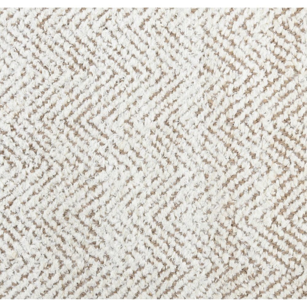 Lenn 2 x 3 Handspun Area Rug Herringbone Woven Pattern Ivory Brown Jute By Casagear Home BM299342