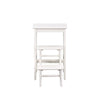 24 3 Level Step Stool Plank Tops Safety Latch White Wood By Casagear Home BM299370