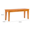 Nova 44 Dining Bench Rectangular Tapered Legs Oak Brown By Casagear Home BM299375