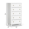 Aya 48 Tall 5 Drawer Dresser Scalloped Front White Wood By Casagear Home BM299467