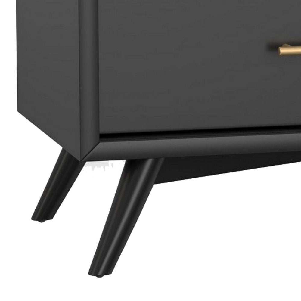 Ian 50 TV Media Entertainment Console 3 Drawers Black By Casagear Home BM299479