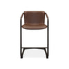 27 Counter Stool Chair Set of 2 Brown Vegan Faux Leather By Casagear Home BM299509