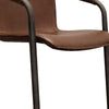 27 Counter Stool Chair Set of 2 Brown Vegan Faux Leather By Casagear Home BM299509