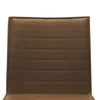 25 Counter Stool Chair Channel Tufted Brown Vegan Leather By Casagear Home BM299513