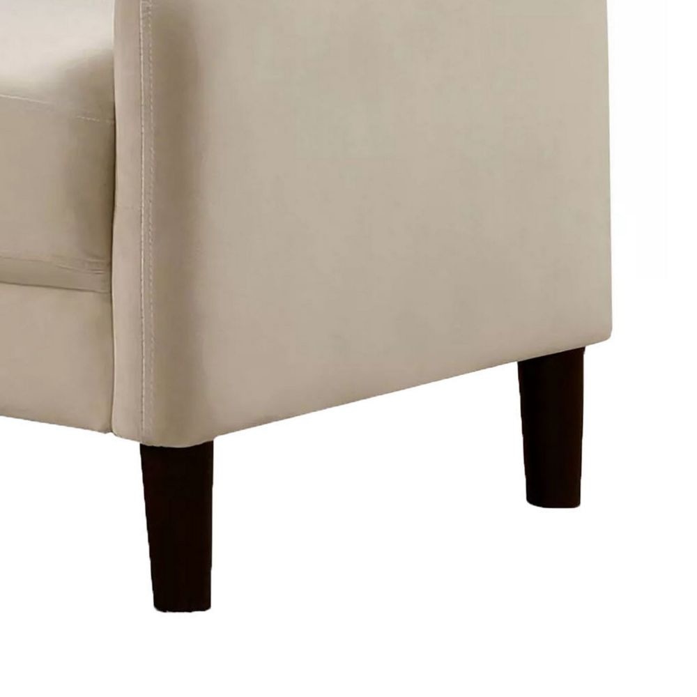 Foz 52 Loveseat Sloped Arms Tapered Legs Soft Beige By Casagear Home BM299609