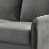 Foz 52 Loveseat Sloped Arms Tapered Legs Smooth Gray By Casagear Home BM299612