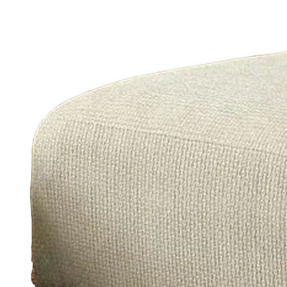 Wop 42 Square Ottoman Foam Seating with Bracket Legs Beige By Casagear Home BM299617