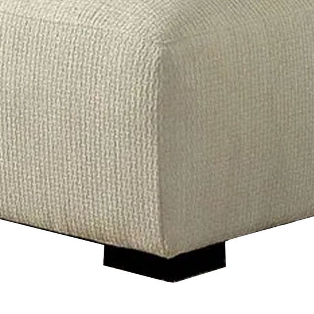 Wop 42 Square Ottoman Foam Seating with Bracket Legs Beige By Casagear Home BM299617