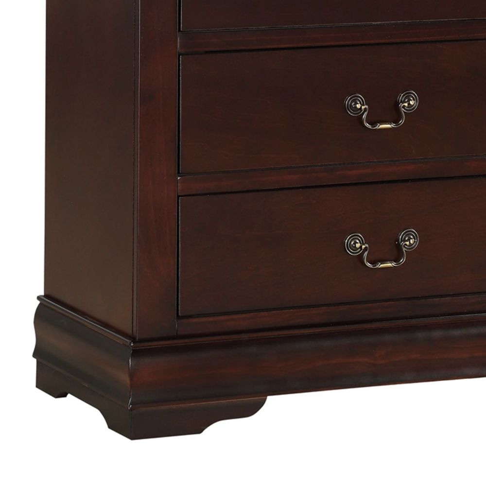 Ryla 48 Tall Dresser 5 Drawers Metal Handles Brown By Casagear Home BM300571