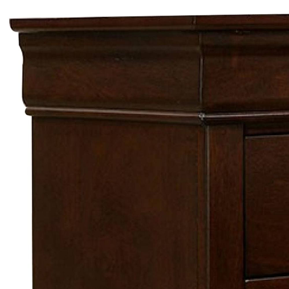 Ryla 24 Wood Nightstand 2 Drawers Metal Handles Brown By Casagear Home BM300573