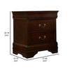 Ryla 24 Wood Nightstand 2 Drawers Metal Handles Brown By Casagear Home BM300573