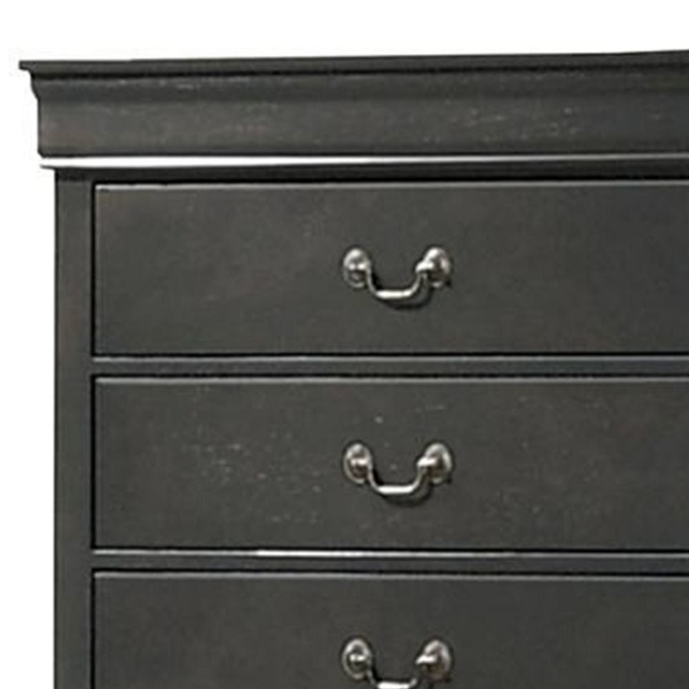 Ryla 48 Tall Dresser 5 Drawers Metal Handles Gray By Casagear Home BM300574