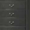 Ryla 48 Tall Dresser 5 Drawers Metal Handles Gray By Casagear Home BM300574